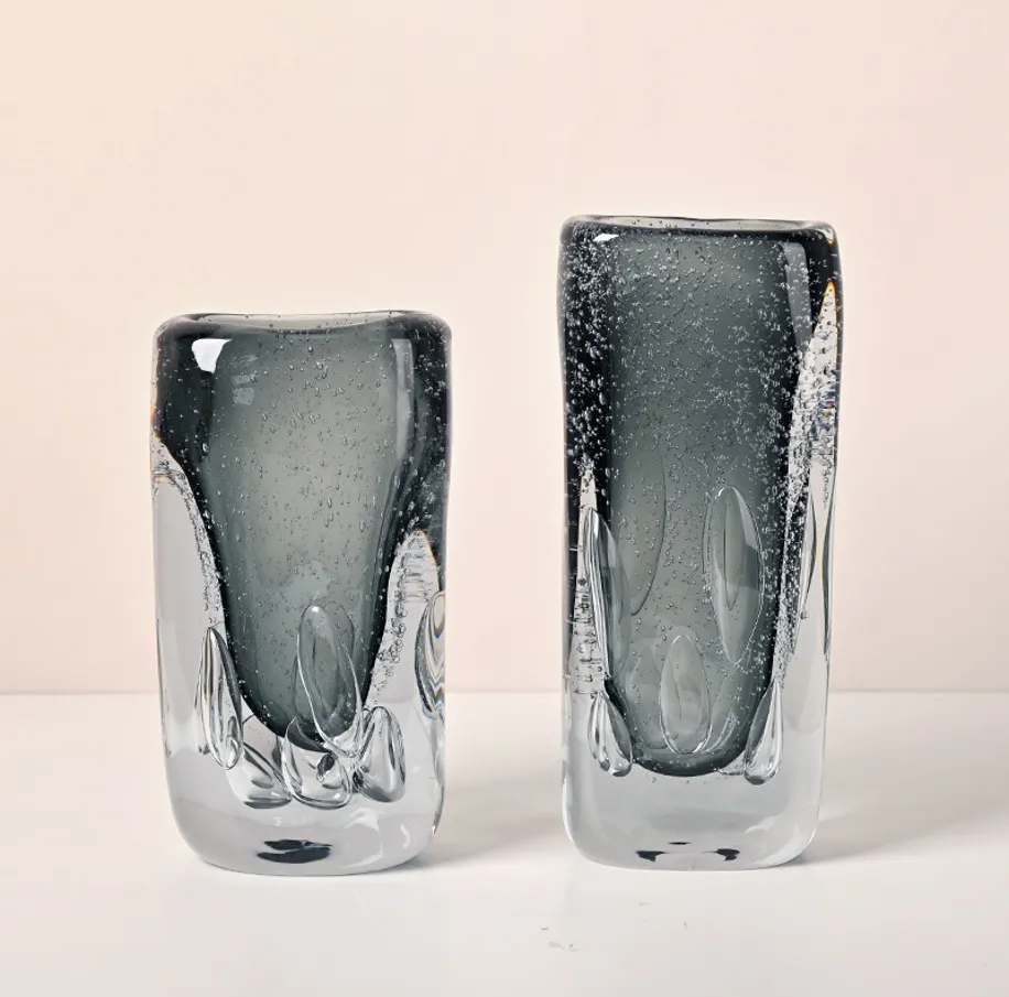 Viceroy Vase | Grey And Clear - Tall
