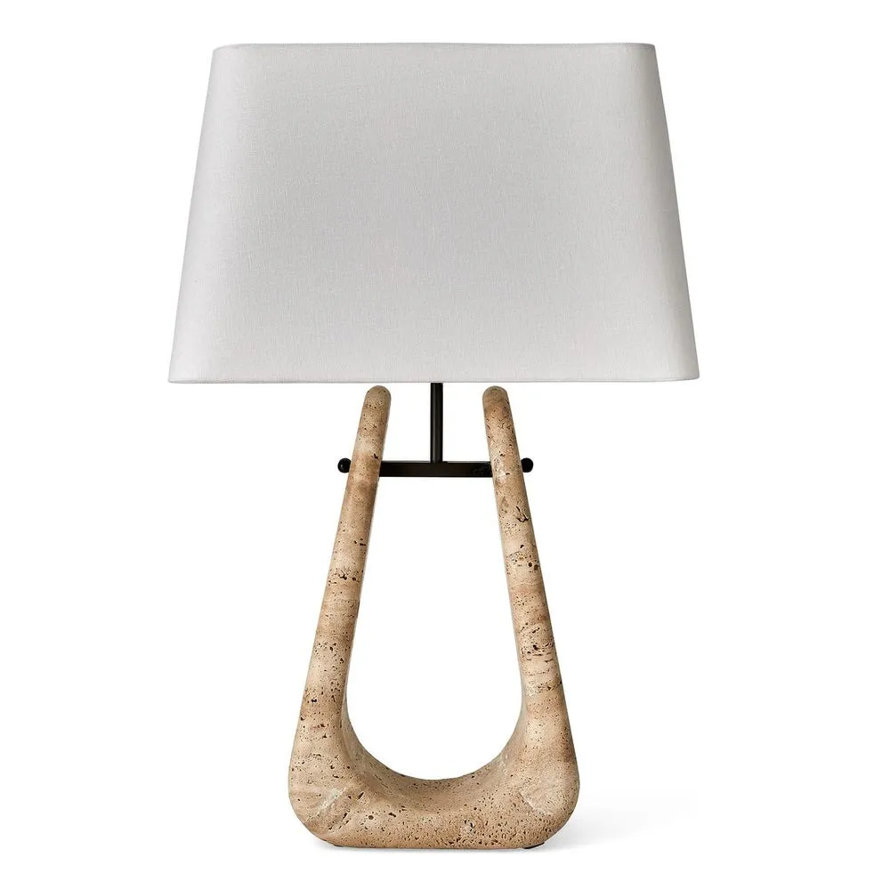 Crossbow Table Lamp - Travertine