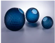 Multi Facet Orb Vase - Blue Ivy | Set of 3
