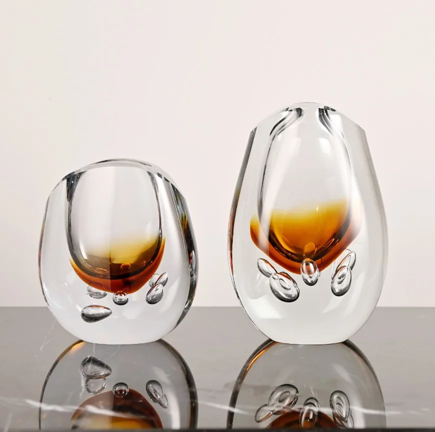 Tidepool Vase | Clear | Amber – Small